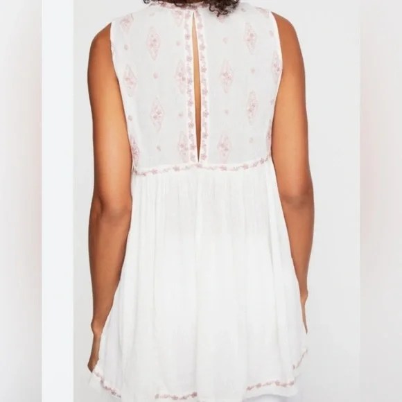 Free People Diamond Embroidered Top Size S - Picture 3 of 5